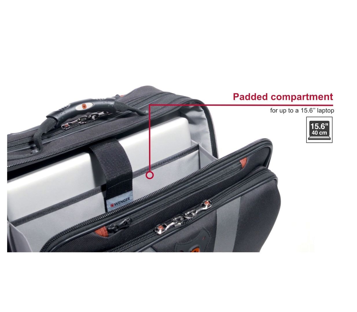 Wenger 15,6" Wheeled Laptop Case Black