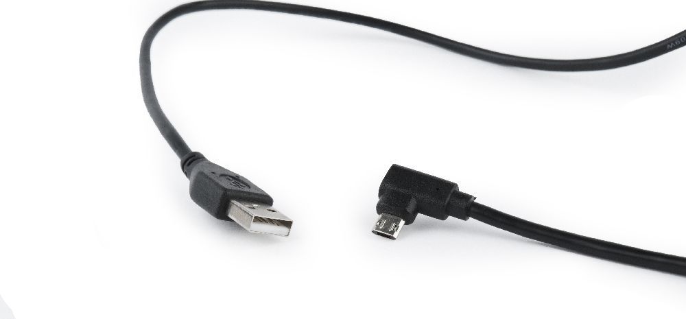 Gembird CC-USB2-AMMDM90-6 Double-sided angled Micro-USB to USB2.0 AM cable 1,8m Black
