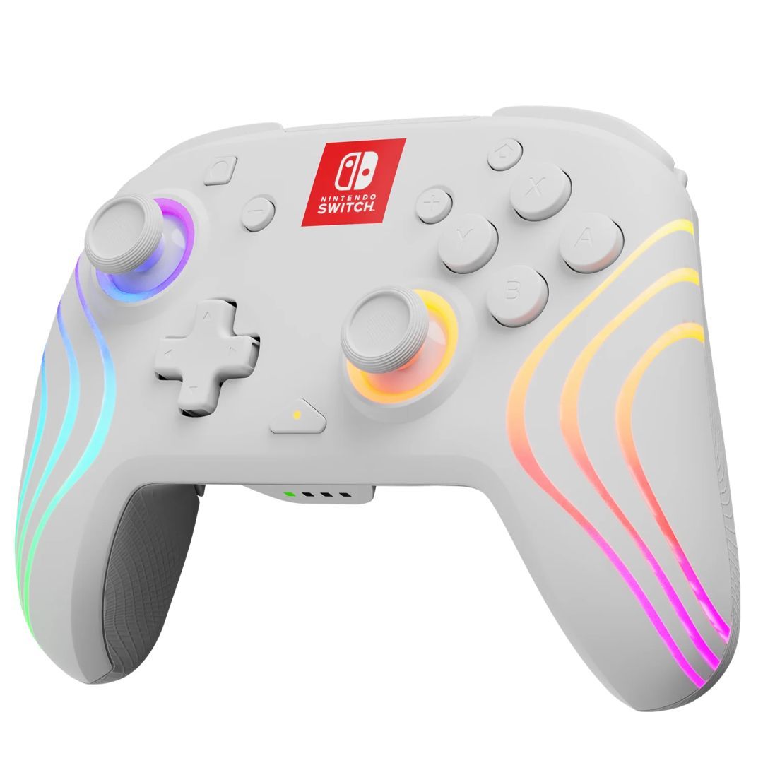 PDP Afterglow Wave Wireless Controller for Nintendo Switch White