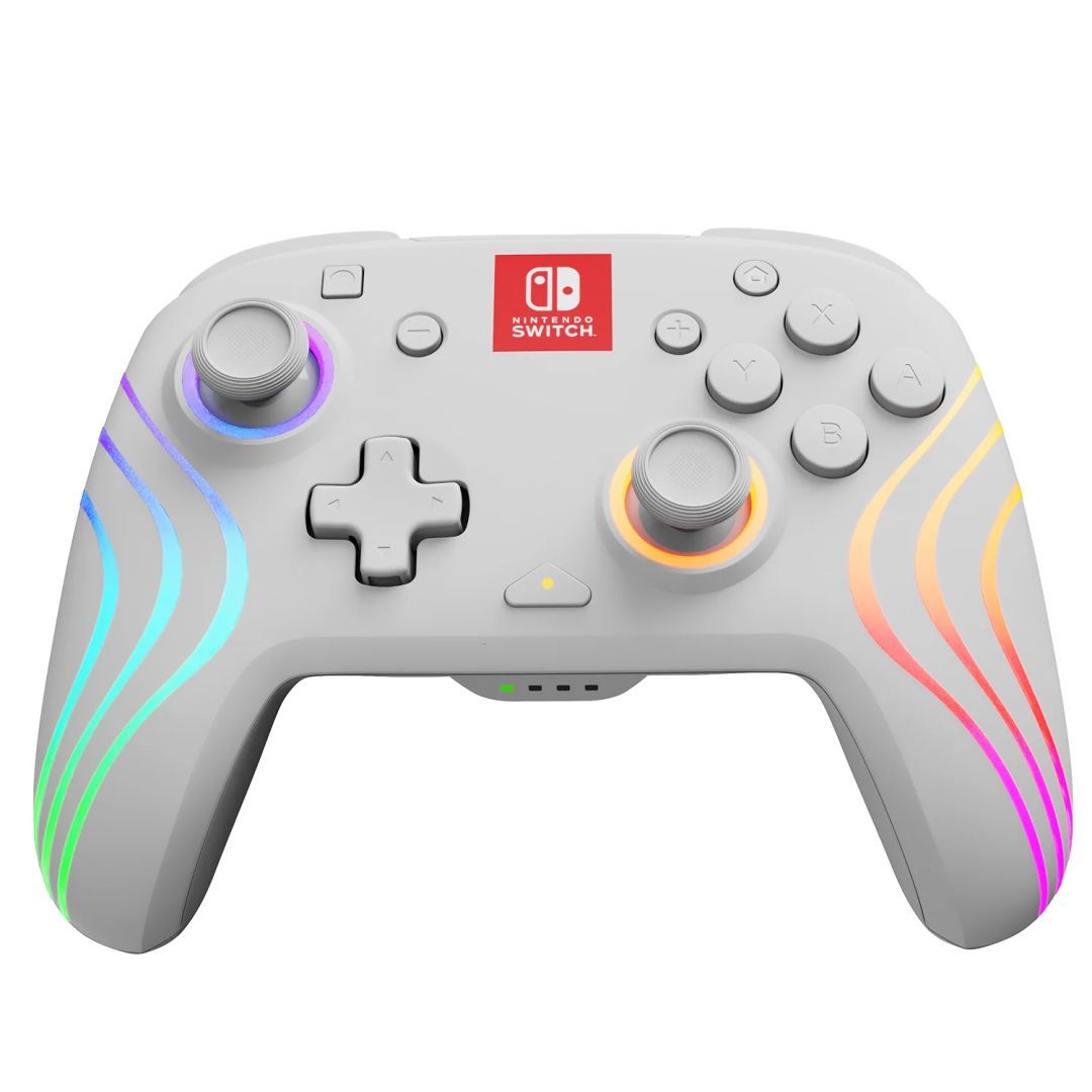 PDP Afterglow Wave Wireless Controller for Nintendo Switch White