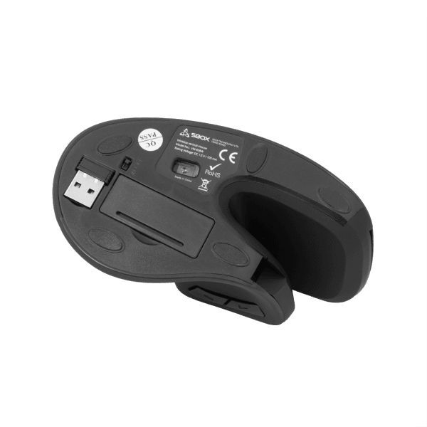 SBOX VM-838W Vertical wireless mouse Black