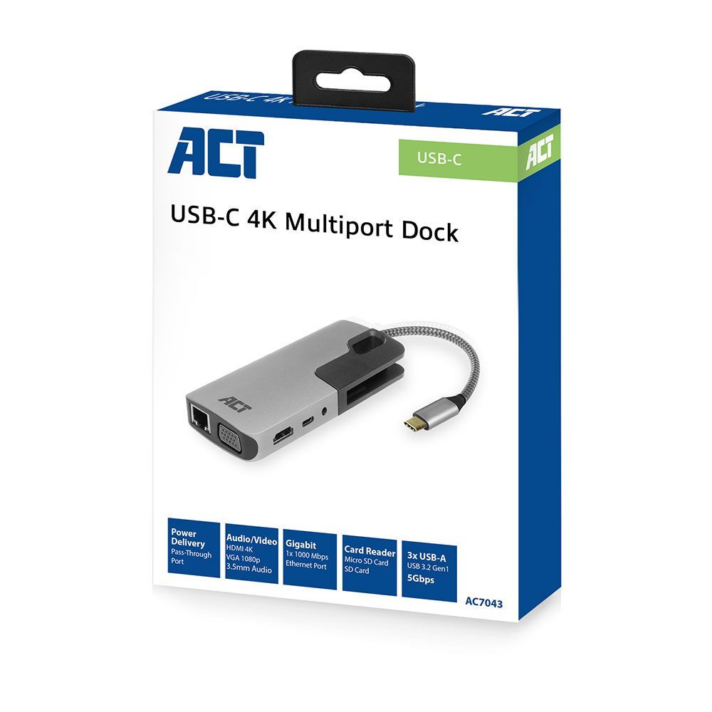 ACT AC7043 USB-C 4K Mutiport Dock