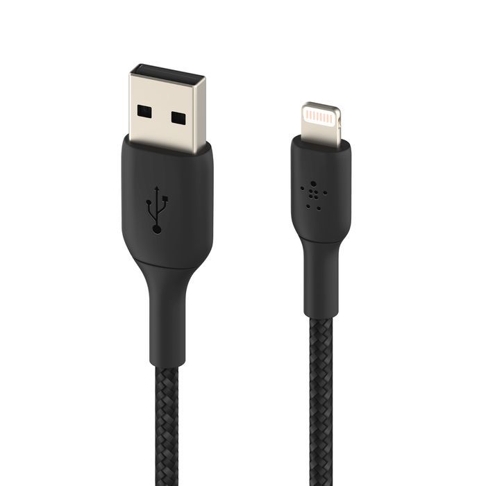 Belkin Braided Lightning to USB-A Cable 1m Black