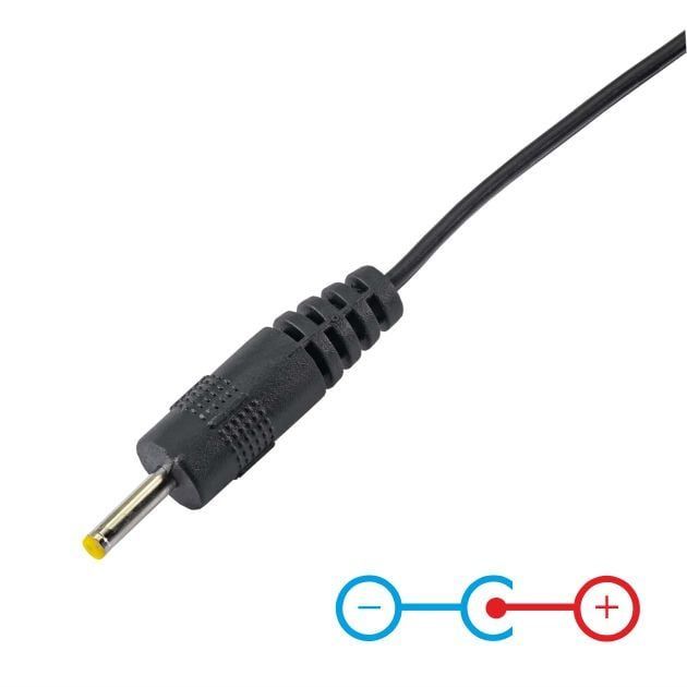 Akyga AK-DC-02 USB-A / DC 2,5 x 0,7mm Cable Black