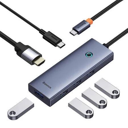 Baseus 6 in 1 USB-C Docking Station Grey