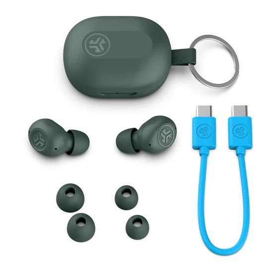 JLab JBuds Mini TWS Bluetooth Headset Earbuds Sage Gray