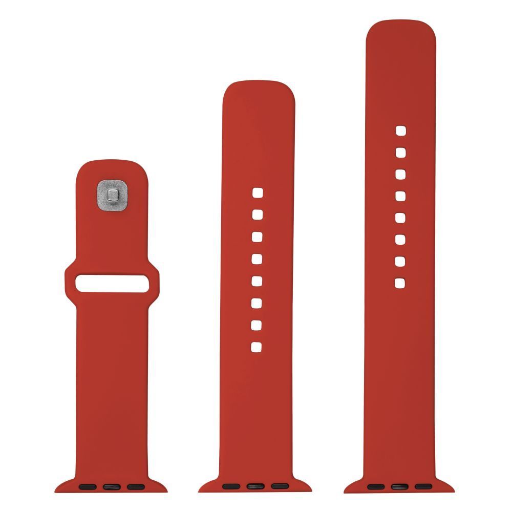 FIXED Silicone Sporty Strap Set for Apple Watch Ultra 49mm Red