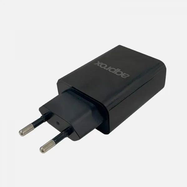 Approx APPUSBWALL24B Mini Double USB Charger 12W Black