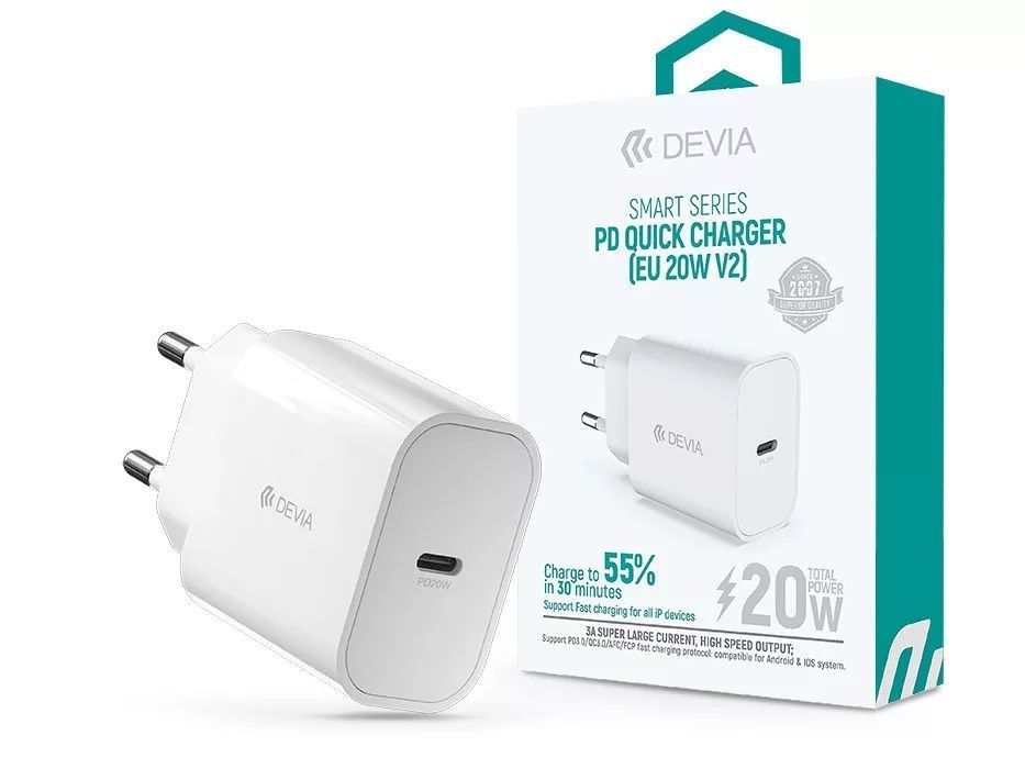 Devia ST383830 20W Type-C PD Wall Charger White
