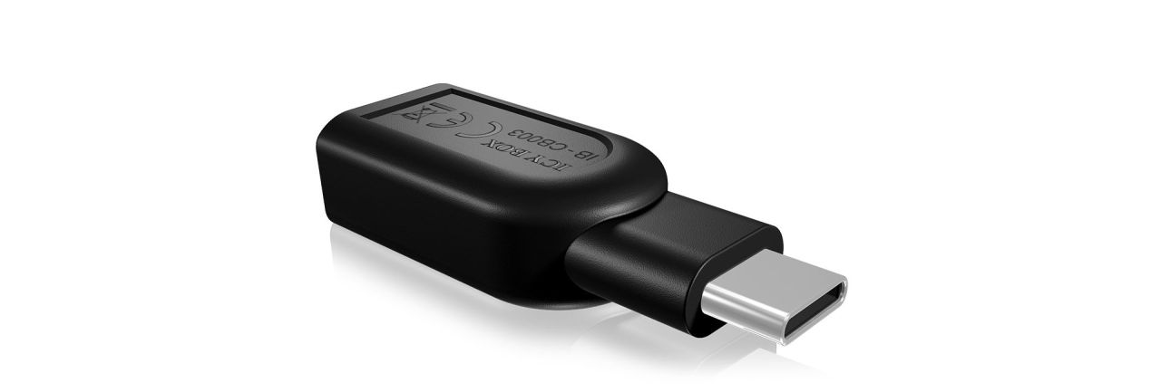 Raidsonic IcyBox IB-CB003 USB3.0 Type-C plug to USB3.0 Type-A adapter Black