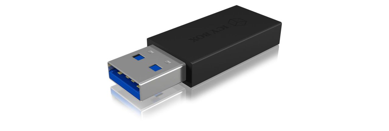 Raidsonic IcyBox IB-CB015 Adapter for USB 3.1 (Gen 2) Type-A plug to Type-C socket Black