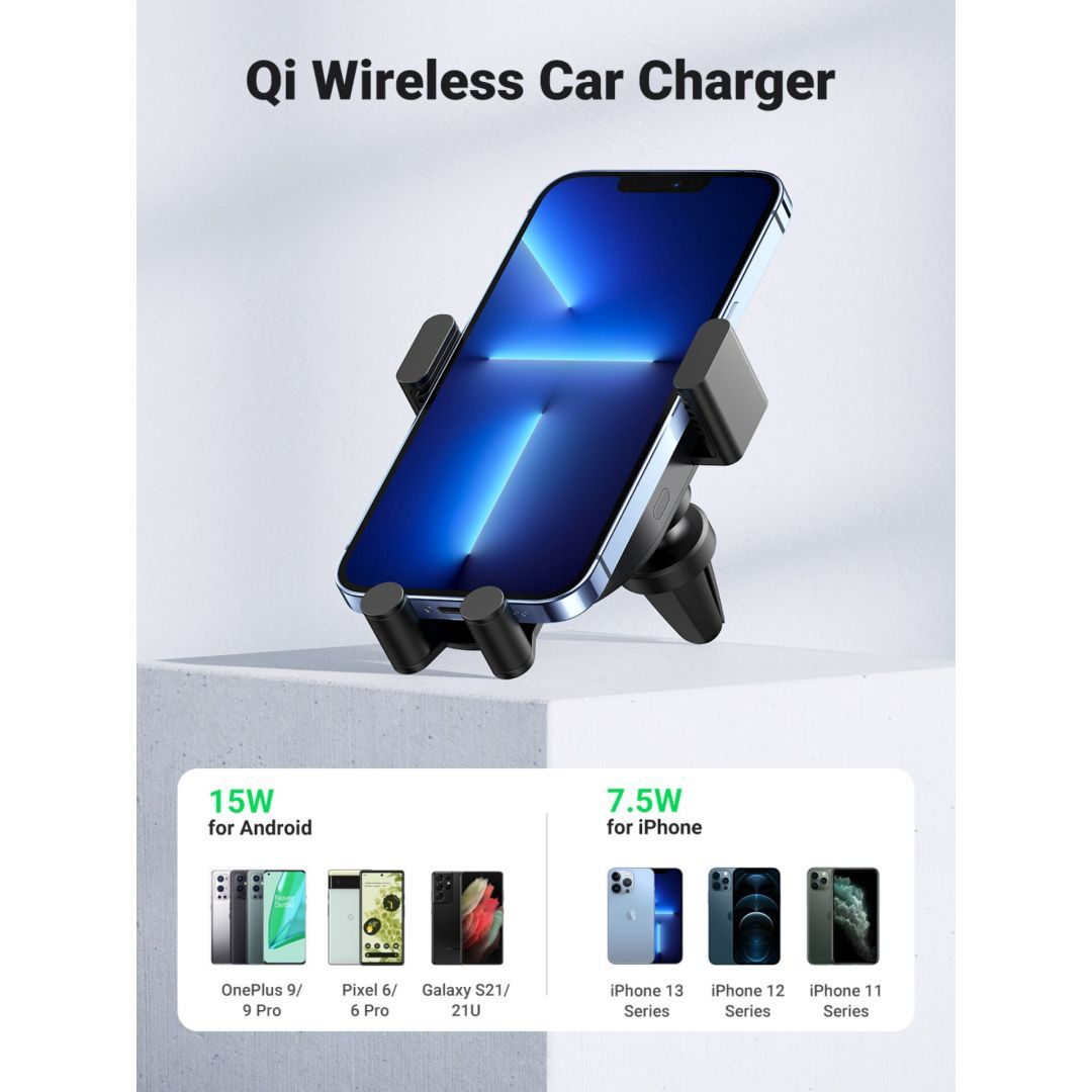 UGREEN Qi Wireless Car Charger 15W Black