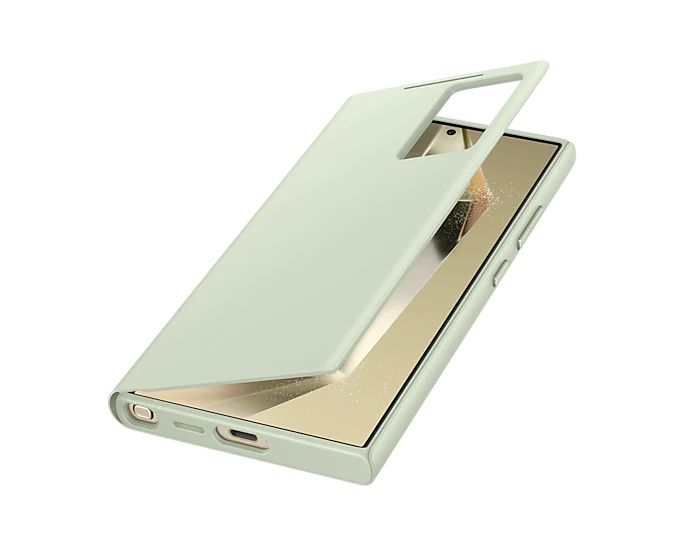 Samsung S24 Ultra Smart View Wallet Case Light Green