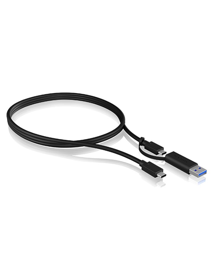 Raidsonic IcyBox IB-CB031 USB Type-C to Type-A & Type-C Cable 1m Black