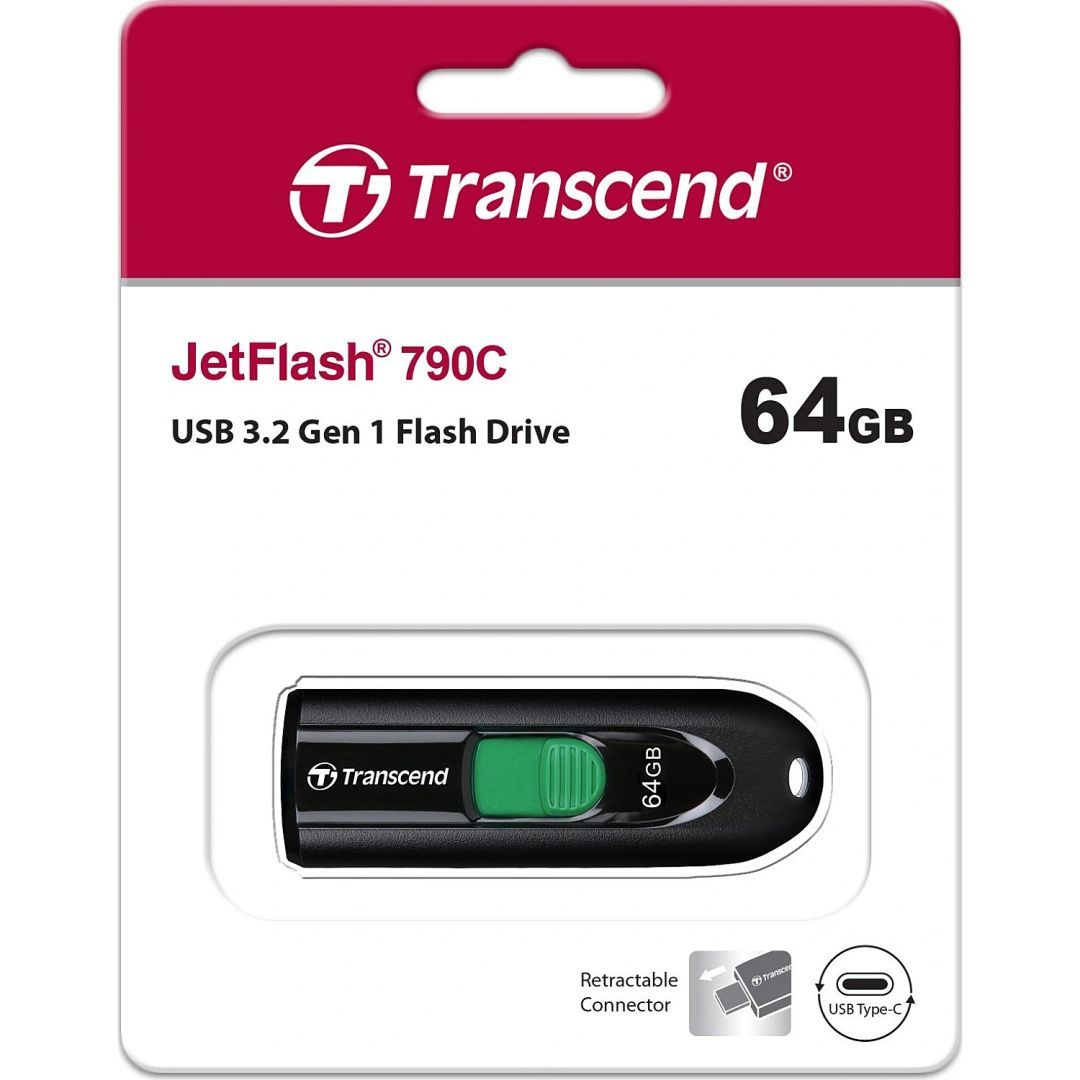 Transcend 64GB Jetflash 790C USB3.2 Black