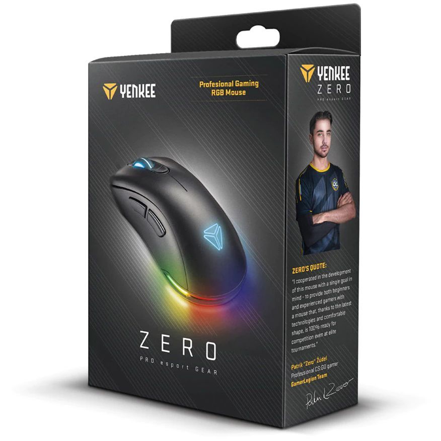 Yenkee YMS 3000 Pro E-Sport Zero RGB Gamer Mouse Black
