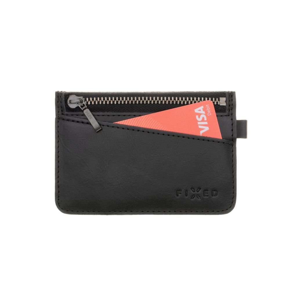 FIXED Coins leather wallet, black