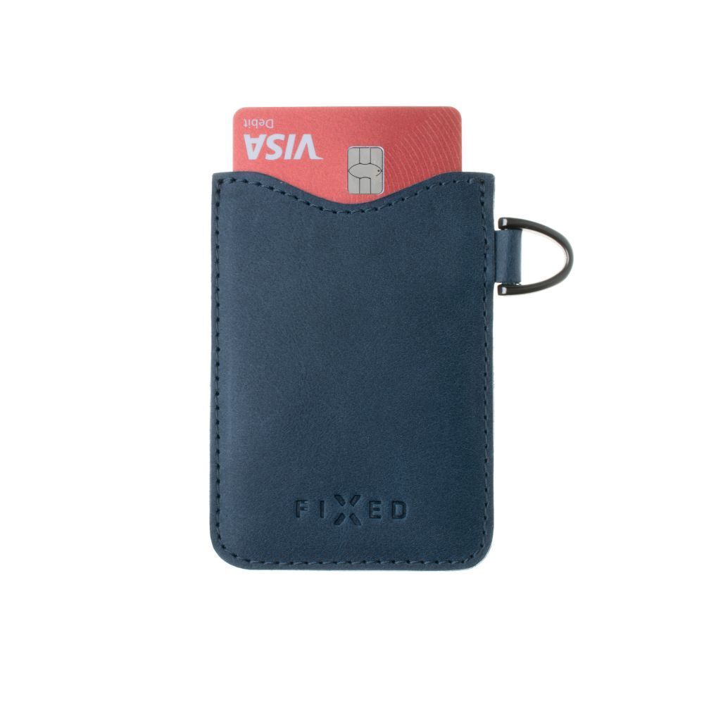 FIXED Leather case for Cards cards, blue