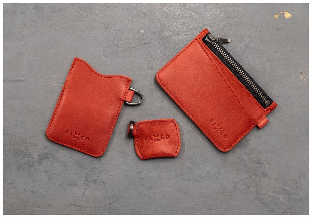 FIXED Leather case for FIXED Cards, red