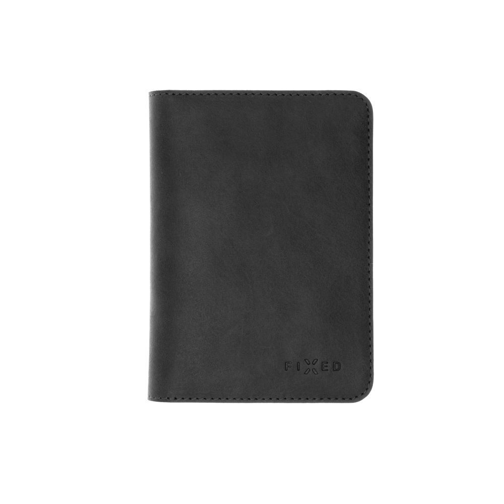 FIXED Leather wallet Passport, passport size, black