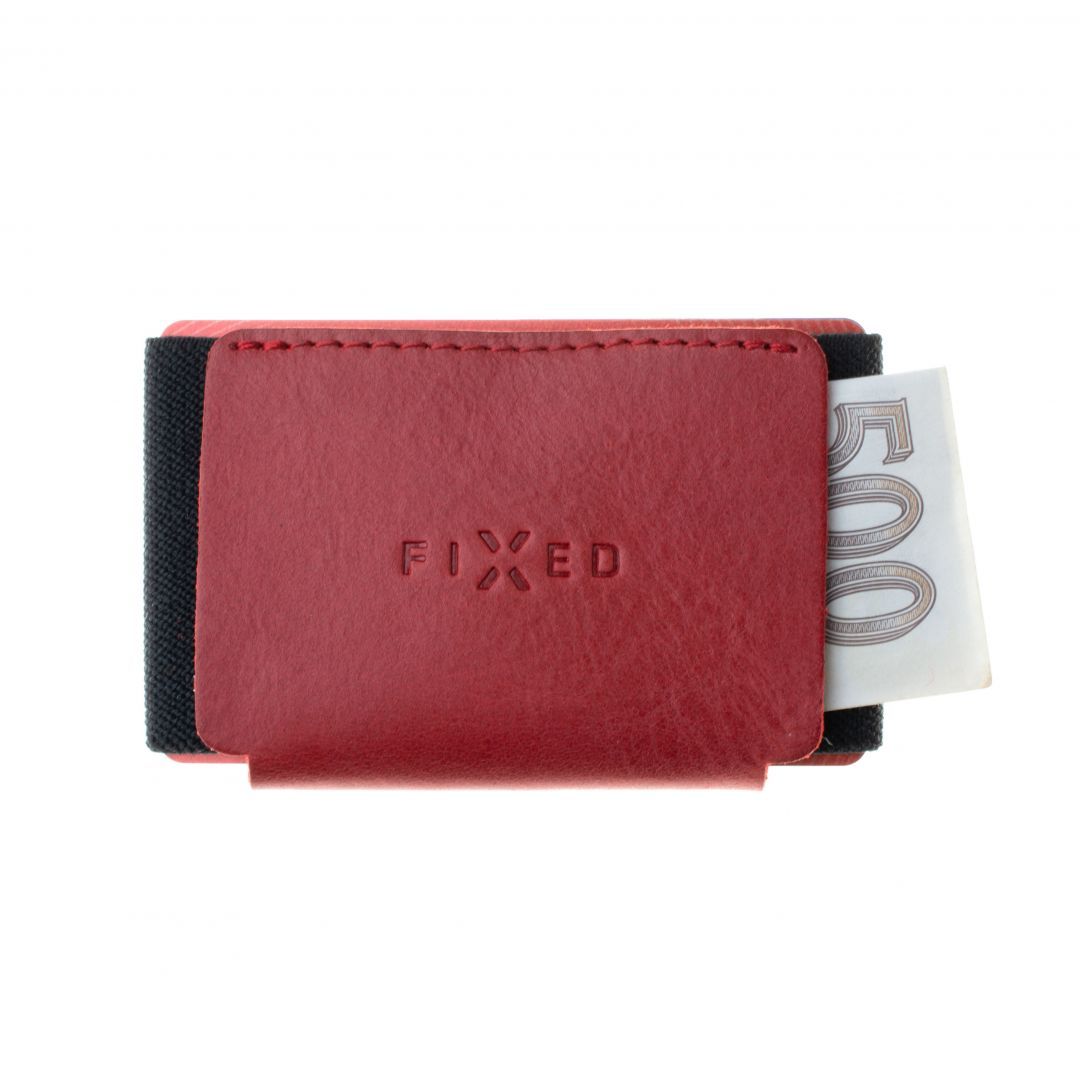 FIXED Tiny valódi bőr pénztárca, piros
