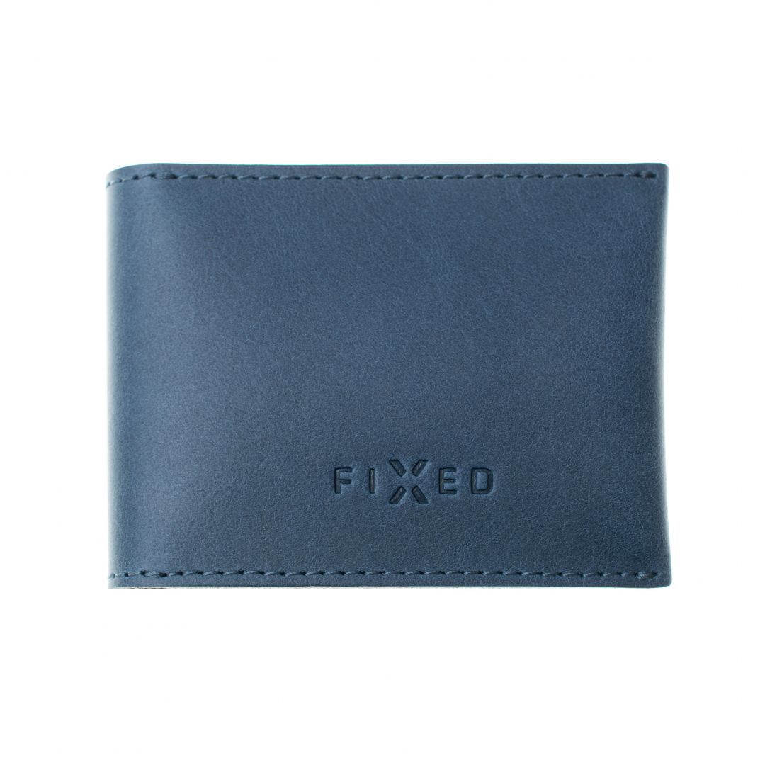 FIXED Bőr pénztárca Smile Wallet with smart tracker Smile PRO Kék