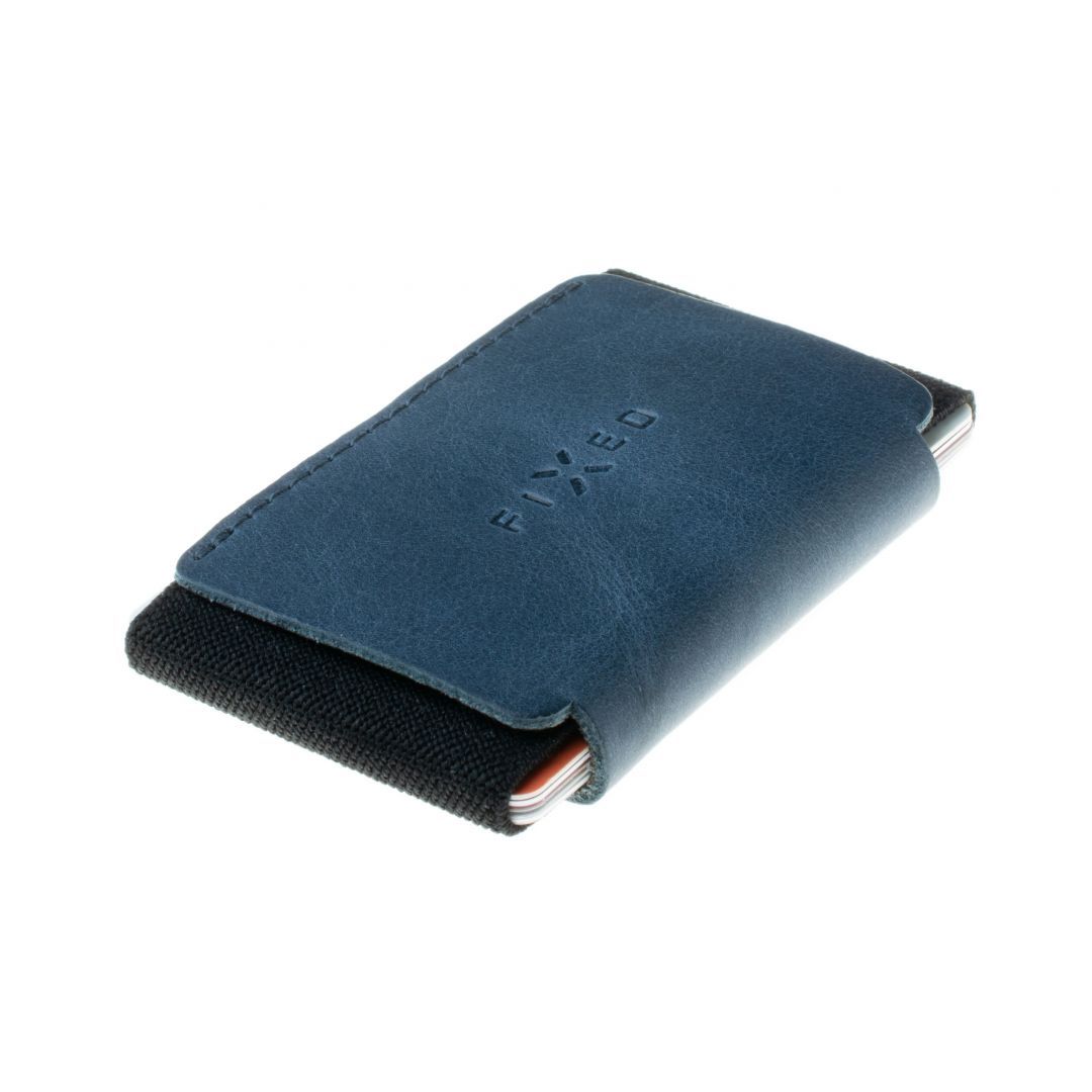 FIXED Bőr pénztárca Smile Tiny Wallet with smart tracker Smile PRO Kék
