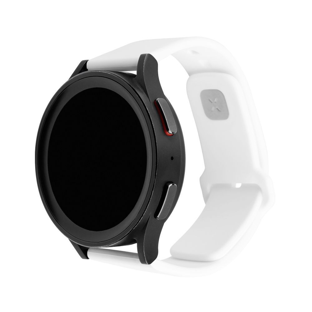 FIXED Silicone Sporty Strap Set with Quick Release 20mm for Smartwatch White