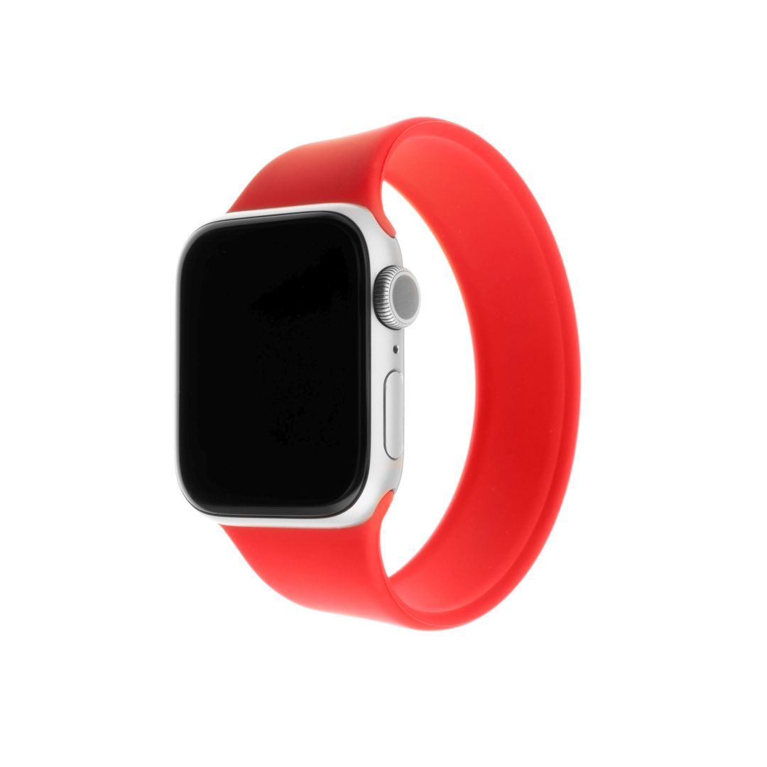 FIXED Elastic Silicone Strap for Apple Watch 42/44/45mm, size XS, red