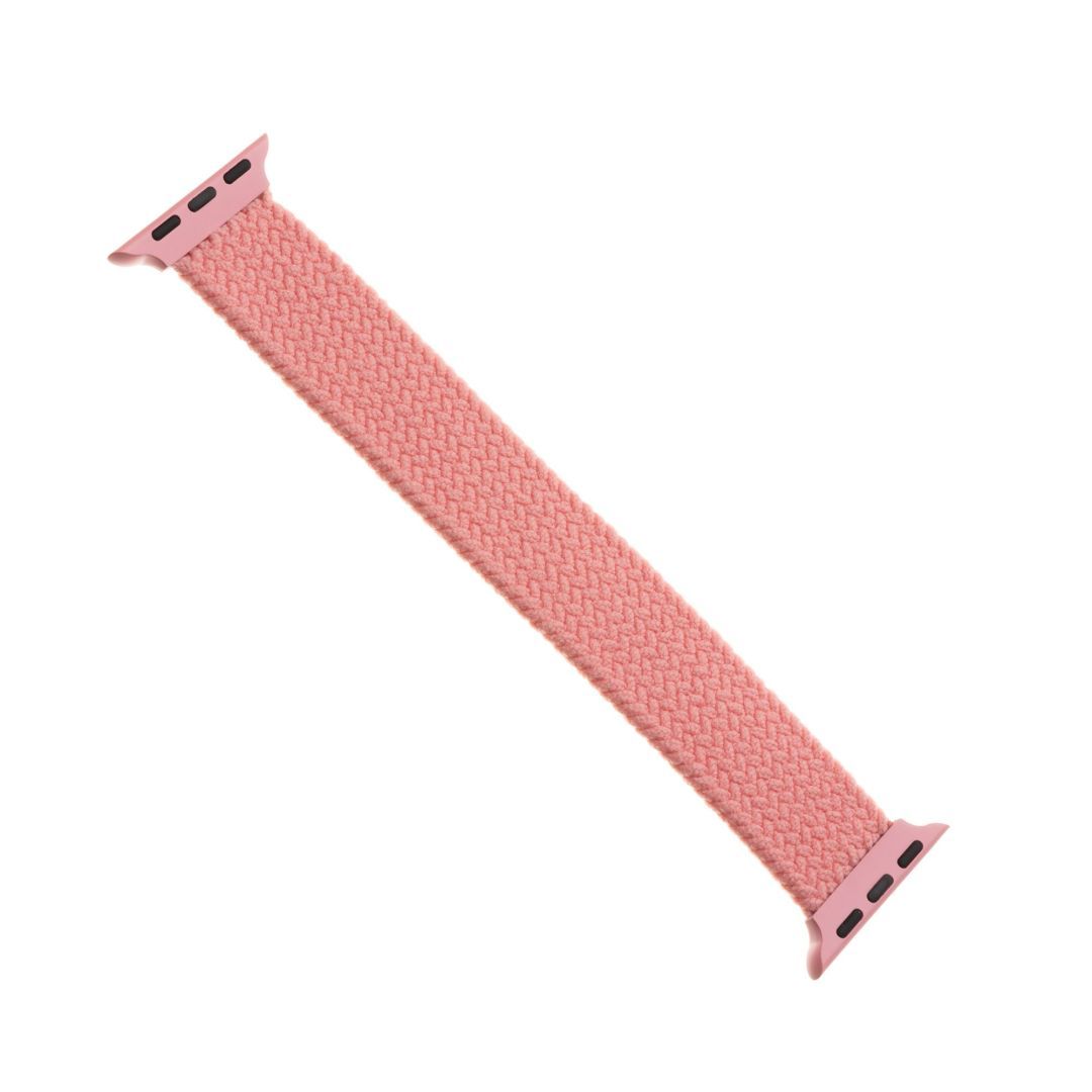 FIXED Elastic Nylon Strap for Apple Watch 42/44/45mm, size XL, pink