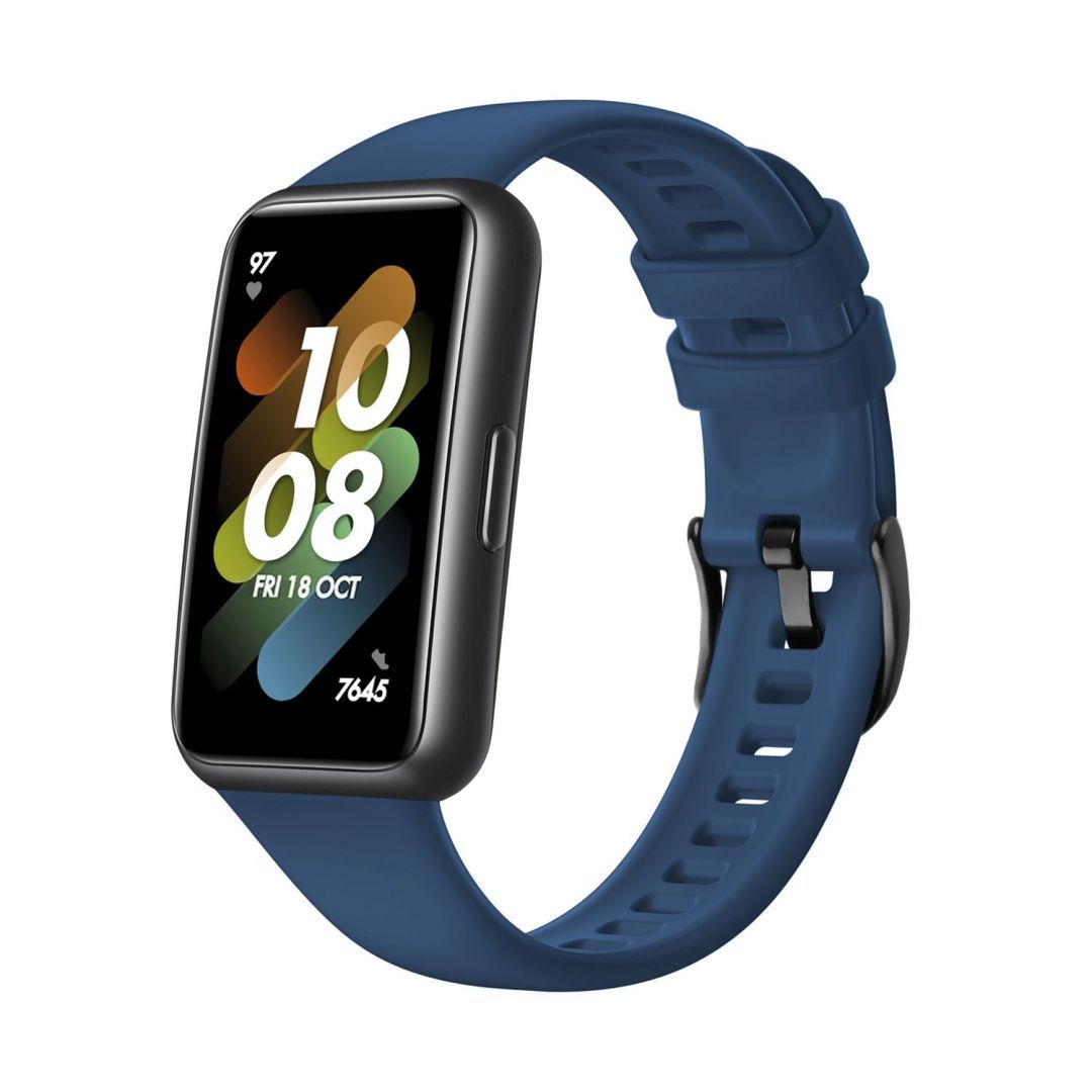 FIXED Silicone Strap for Huawei Band 7, blue