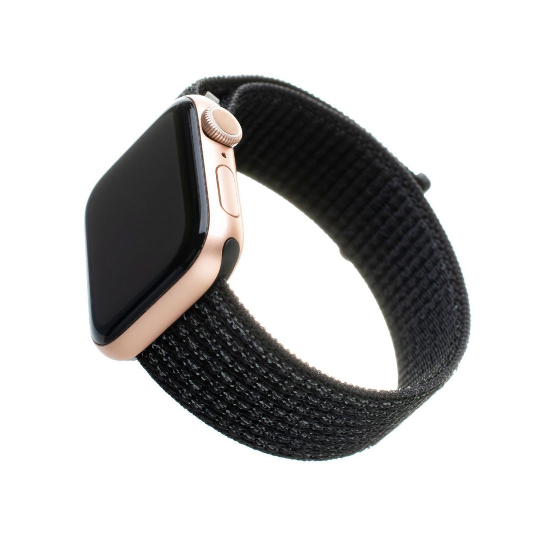 FIXED Nylon Strap Apple Watch 38/40/41 mm, Fekete