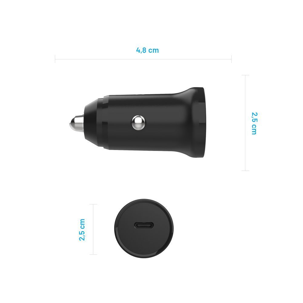 FIXED FIXED USB-C Car Charger 30W Black