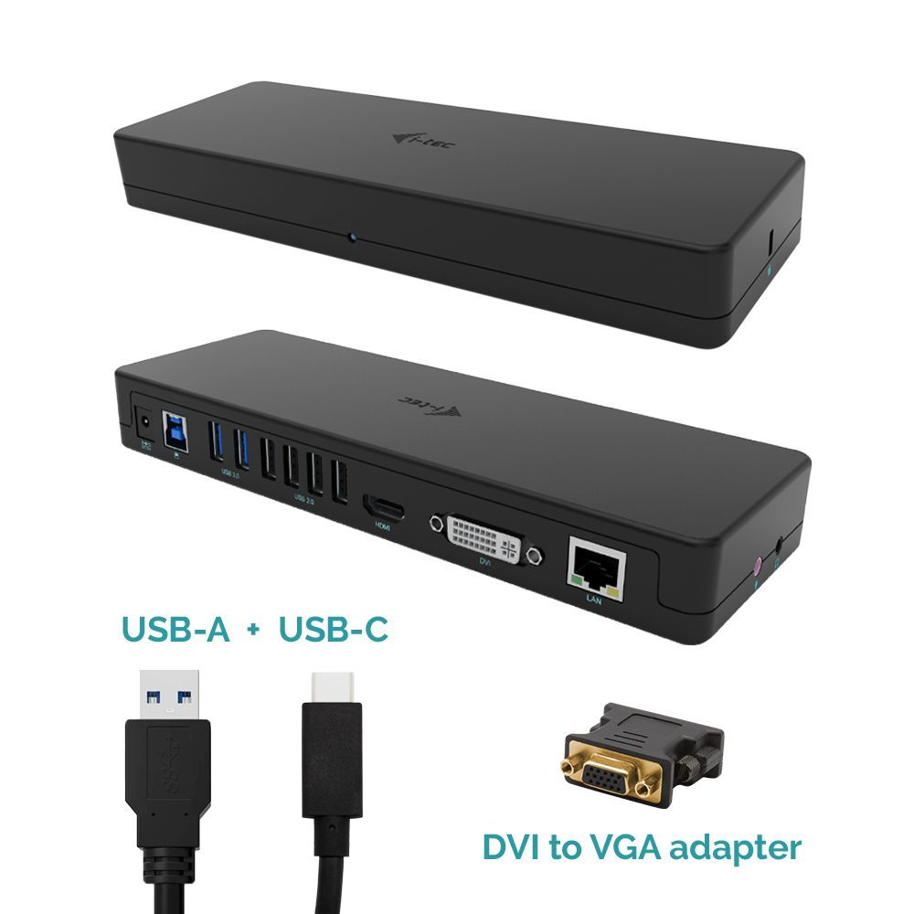 I-TEC USB3.0 / USB-C Dual Display Docking Station