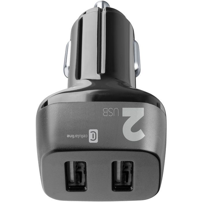 Cellularline Car Multipower 2 car charger with Smartphone Detect technology 2 x USB port 24W Black