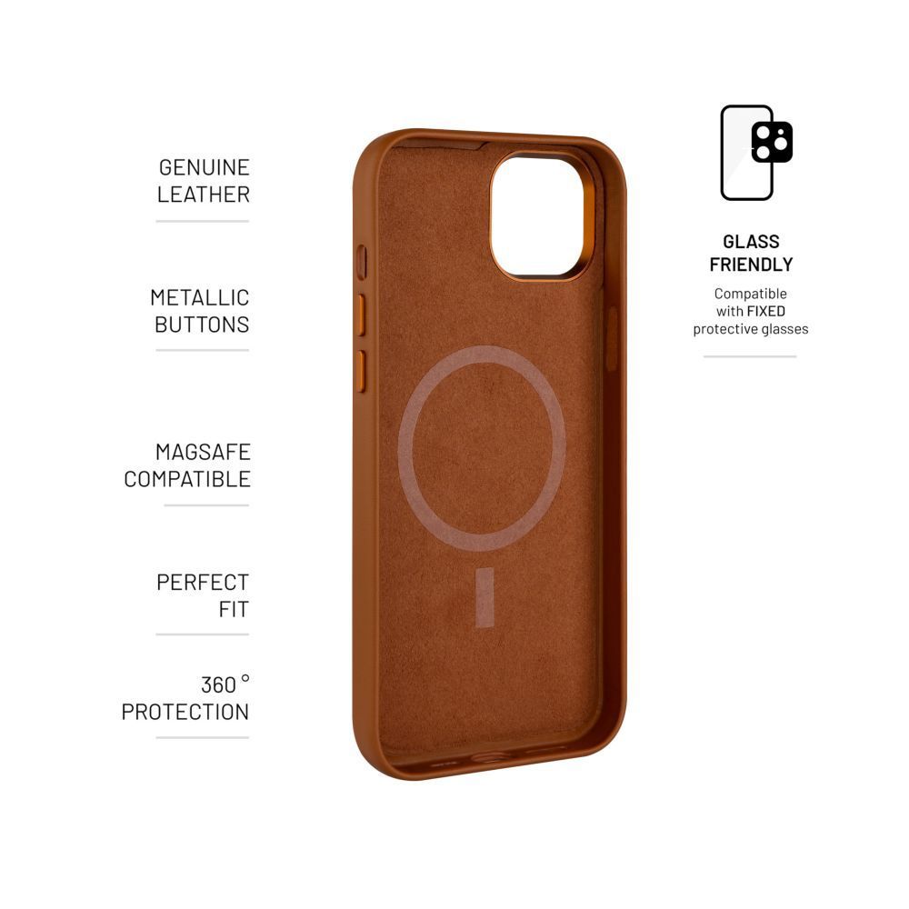 FIXED MagLeather for Apple iPhone 14, brown