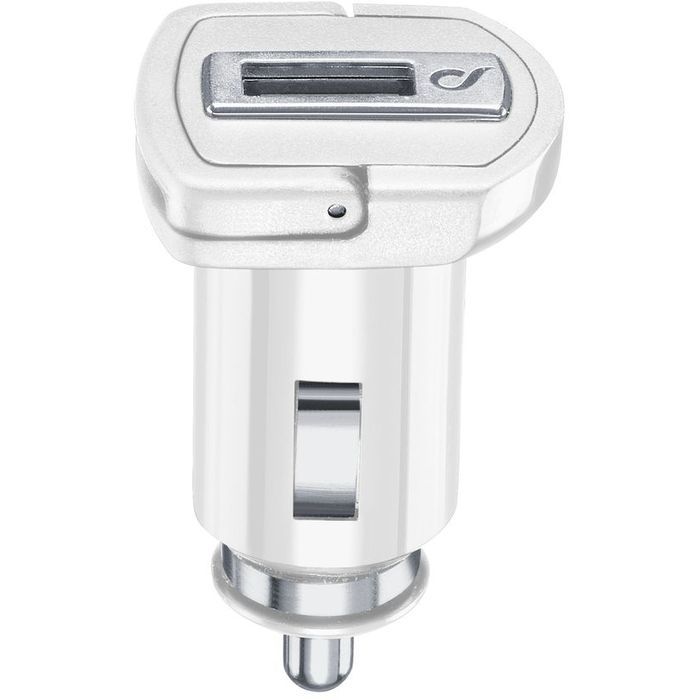 Cellularline Ultra car charger in a set with data cable with Lightning connector White
