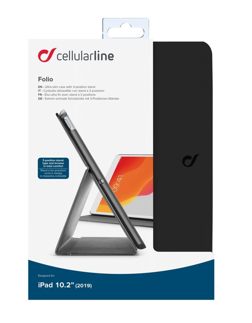 Cellularline Case with stand FOLIO for Apple iPad 10.2" (2019), black