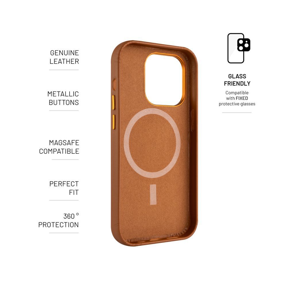FIXED MagLeather for Apple iPhone 13 Pro, brown