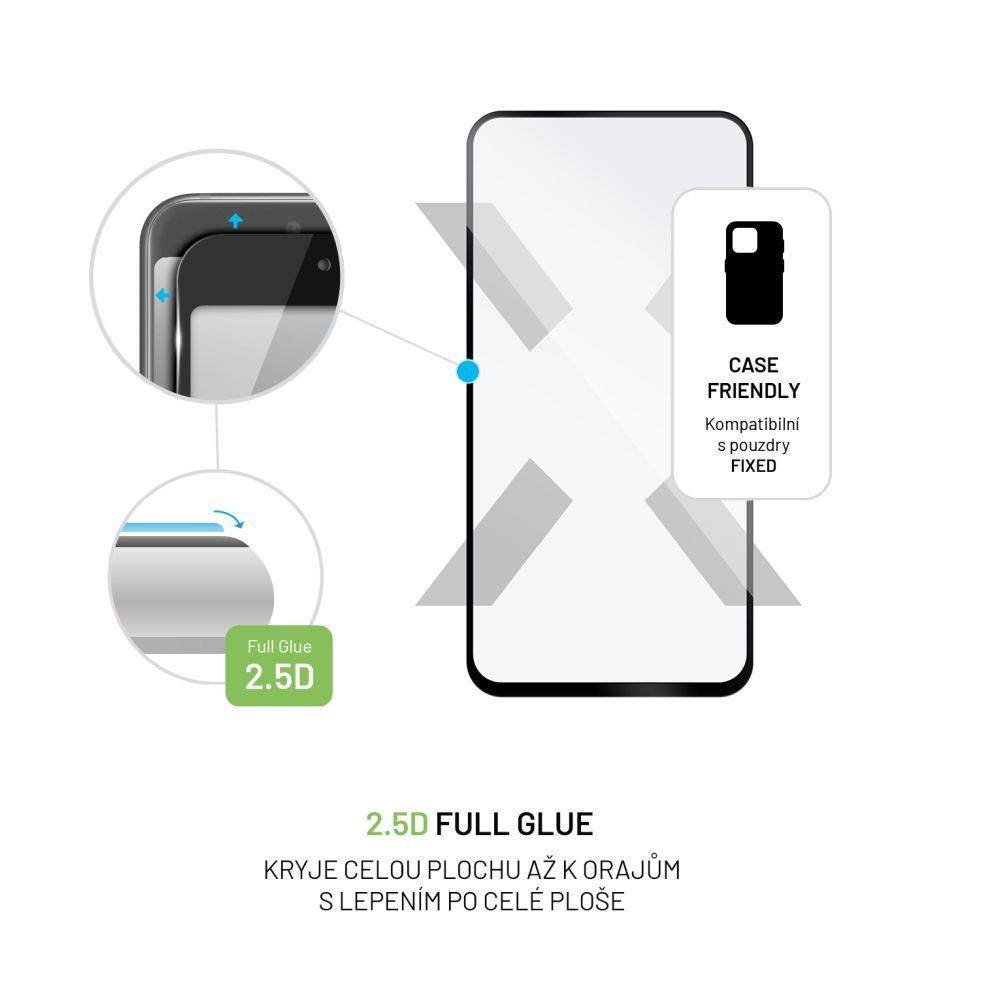 FIXED Full Cover 2,5D Tempered Glass for Realme Narzo N55, black