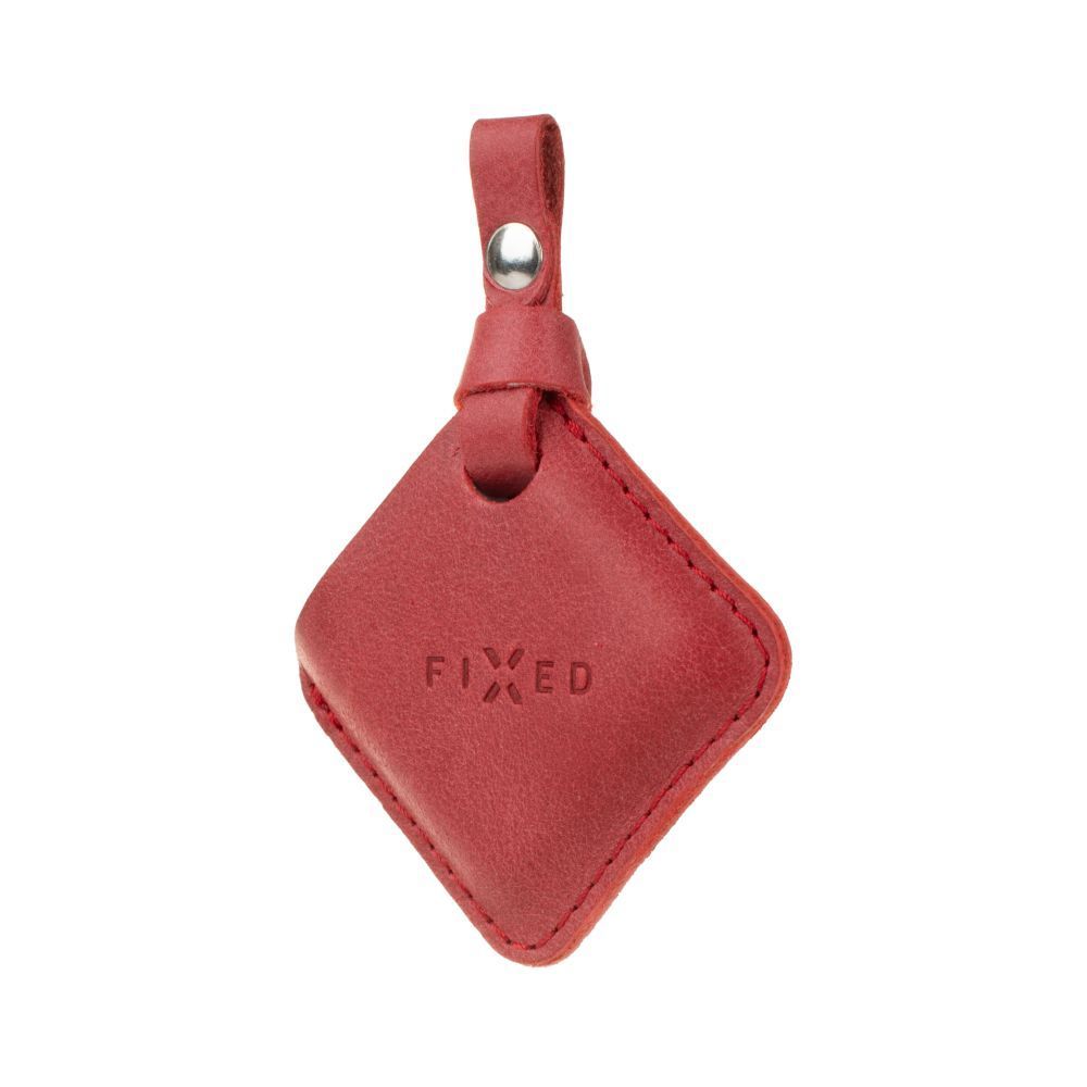 FIXED Tag with Leather Case, red