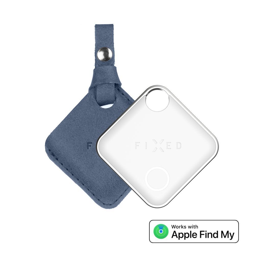 FIXED Tag with Leather Case, blue