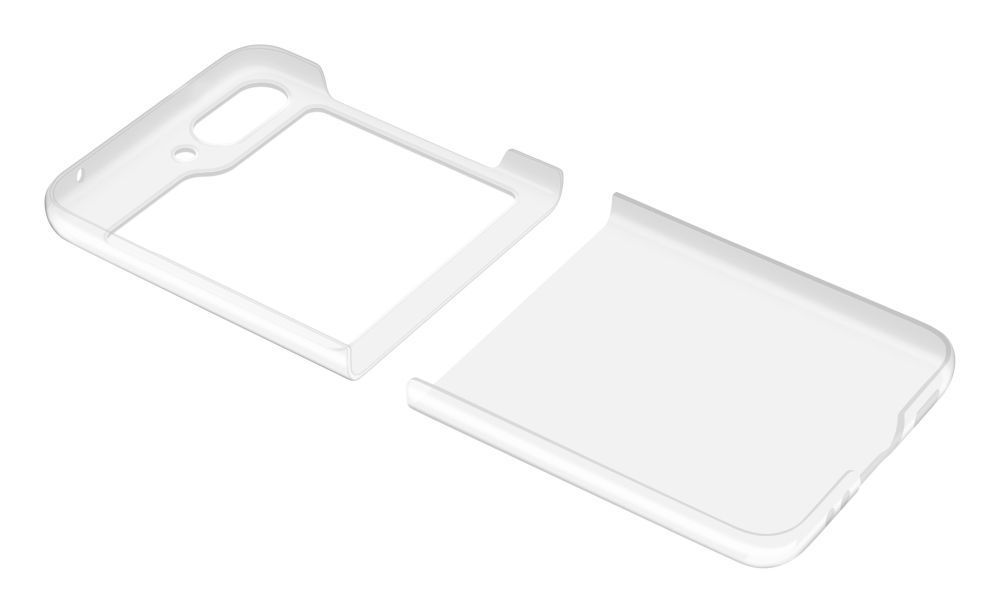 Cellularline Clear Duo Back Cover with Protective Frame for Samsung Galaxy Z Flip5, Clear
