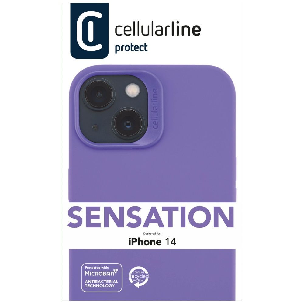 Cellularline Sensation protective silicone cover for Apple iPhone 14, purple