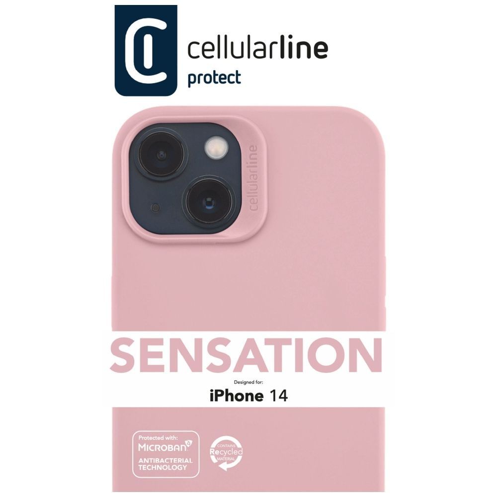 Cellularline Sensation protective silicone cover for Apple iPhone 14, pink