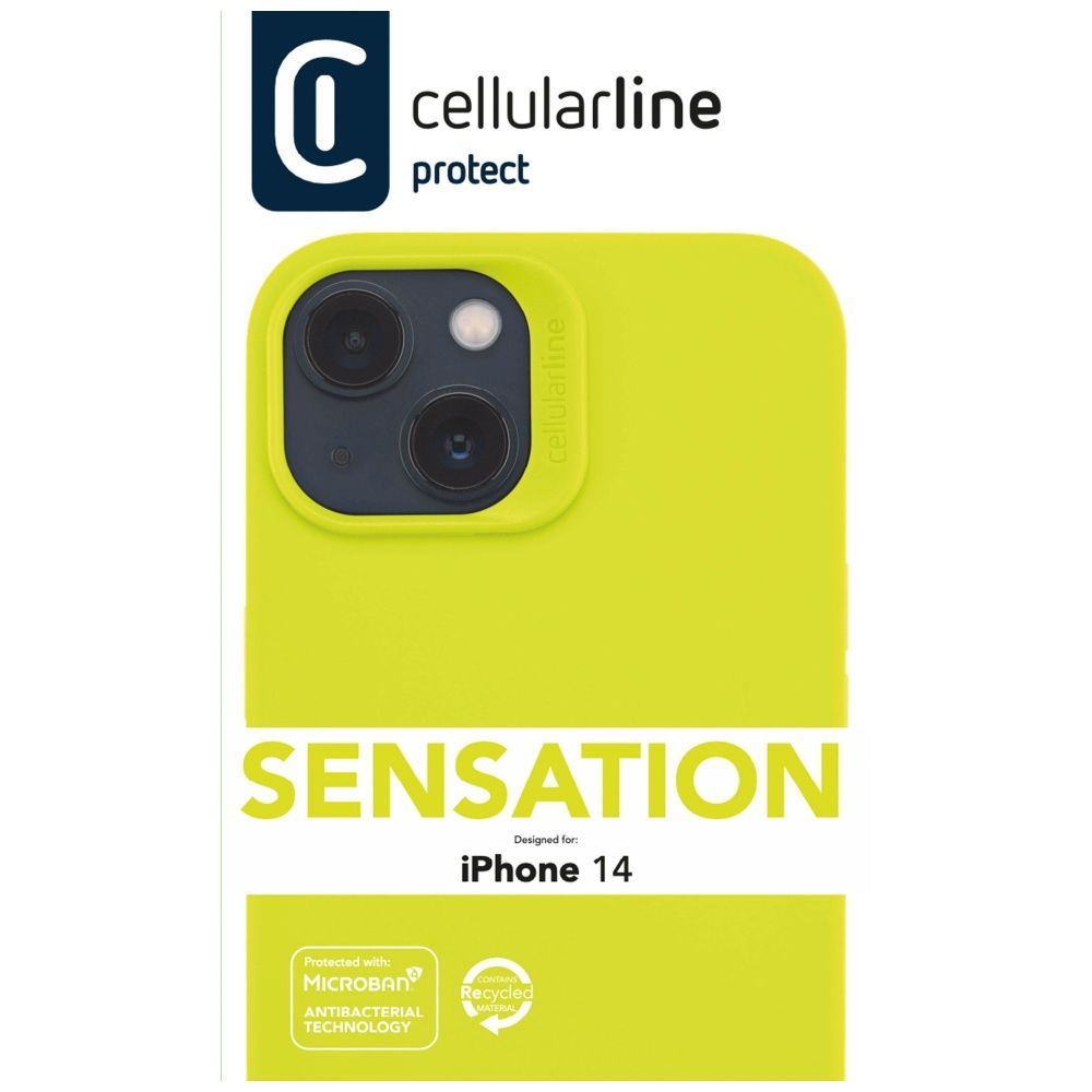Cellularline Sensation protective silicone cover for Apple iPhone 14, green