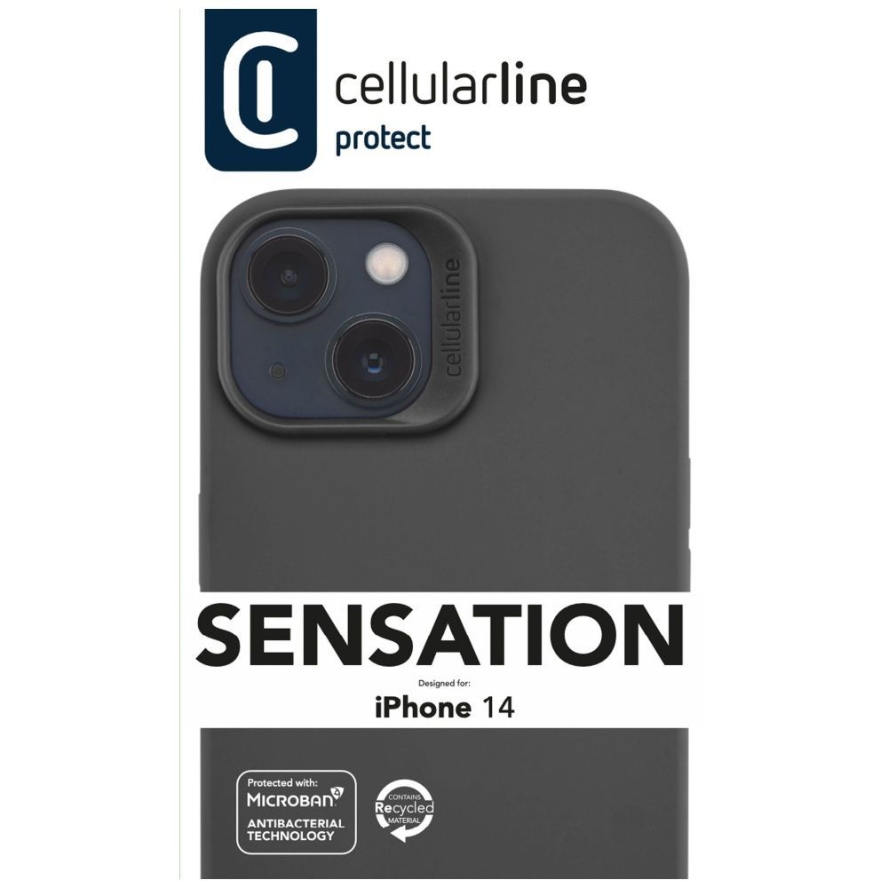 Cellularline Sensation protective silicone cover for Apple iPhone 14, black