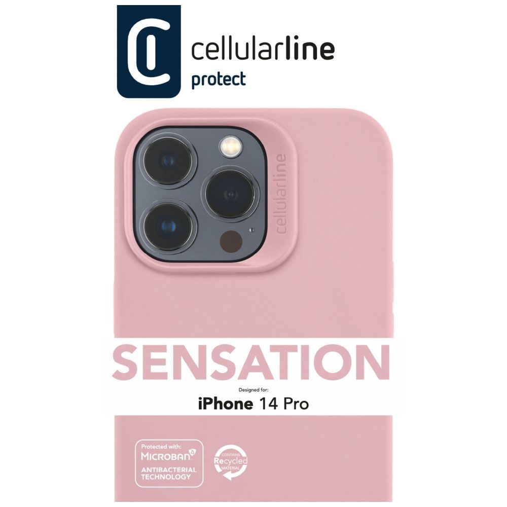 Cellularline Sensation protective silicone cover for Apple iPhone 14 PRO, pink