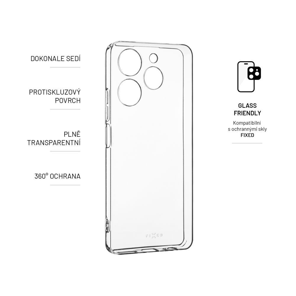 FIXED TPU Gel Case for Tecno Spark 10 Pro, clear, Mobiltelefon Kiegészítő