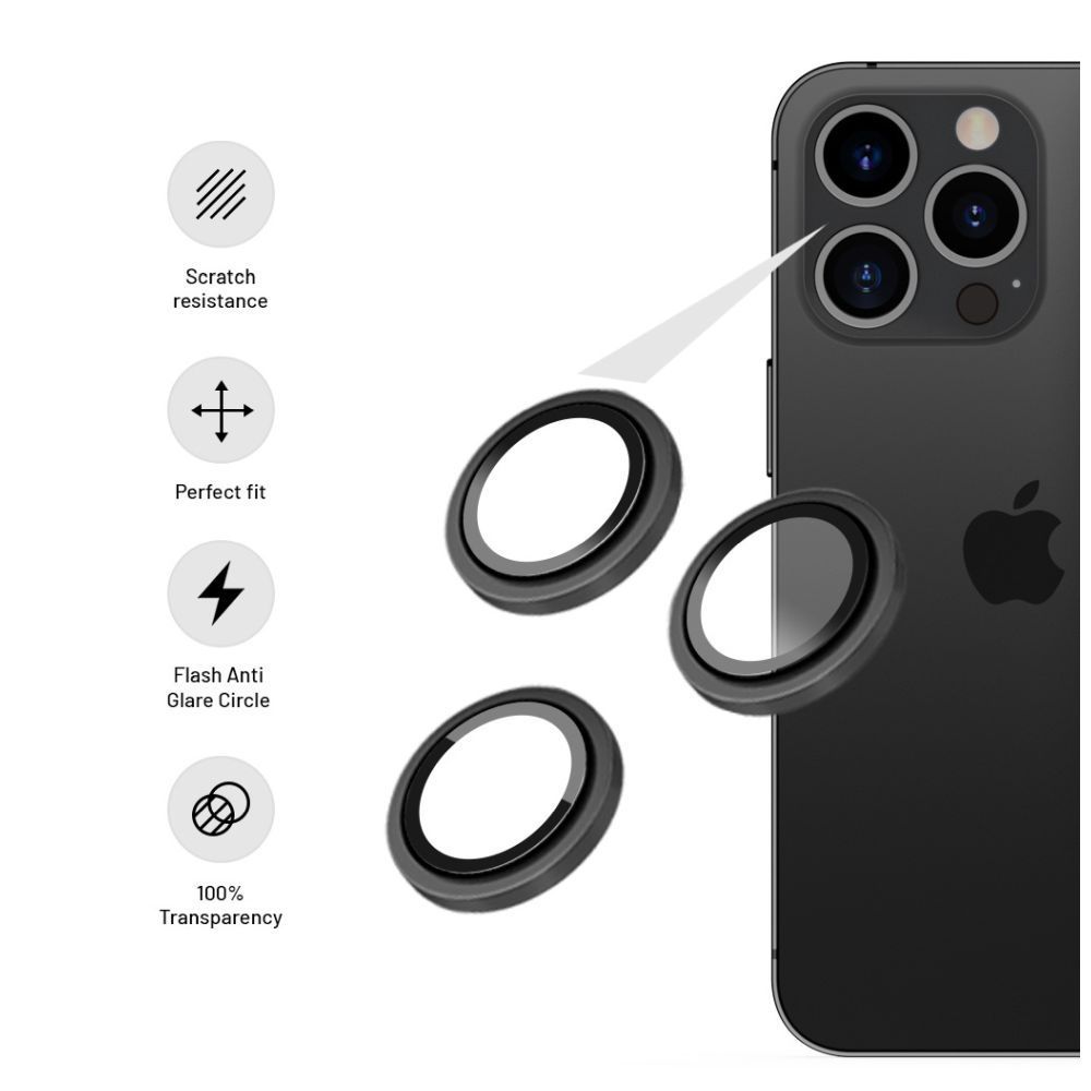 FIXED Camera Glasses for Apple iPhone 14/14 Plus, space gray